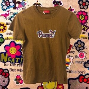puma olive graphic t-shirt 🧬